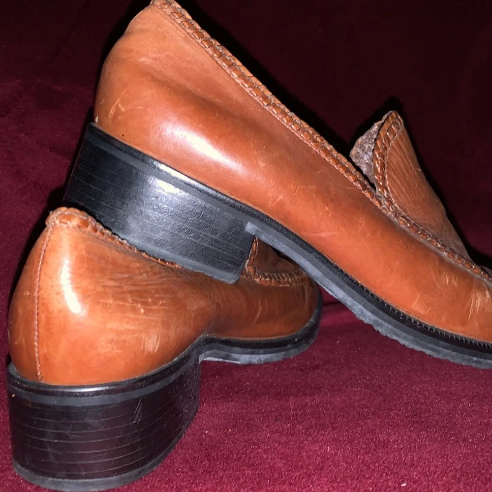Cole Haan Brown Penny Loafers Leather Slip On Shoes - Picture 3 of 4